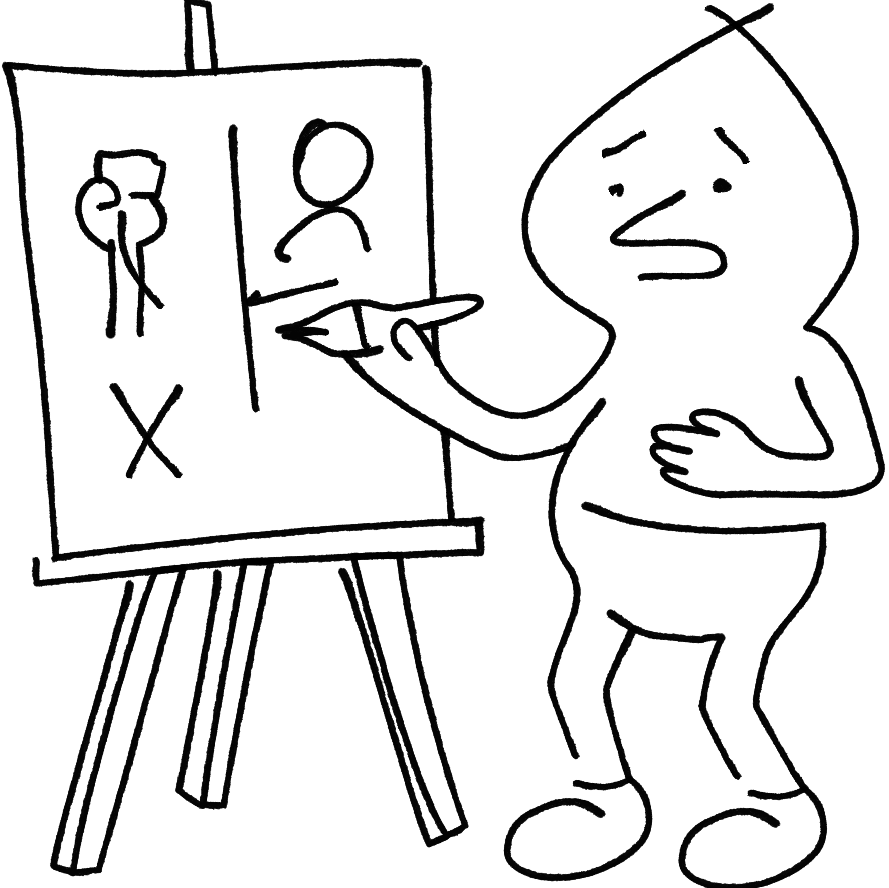 The bourgeoi’rtist at an easel