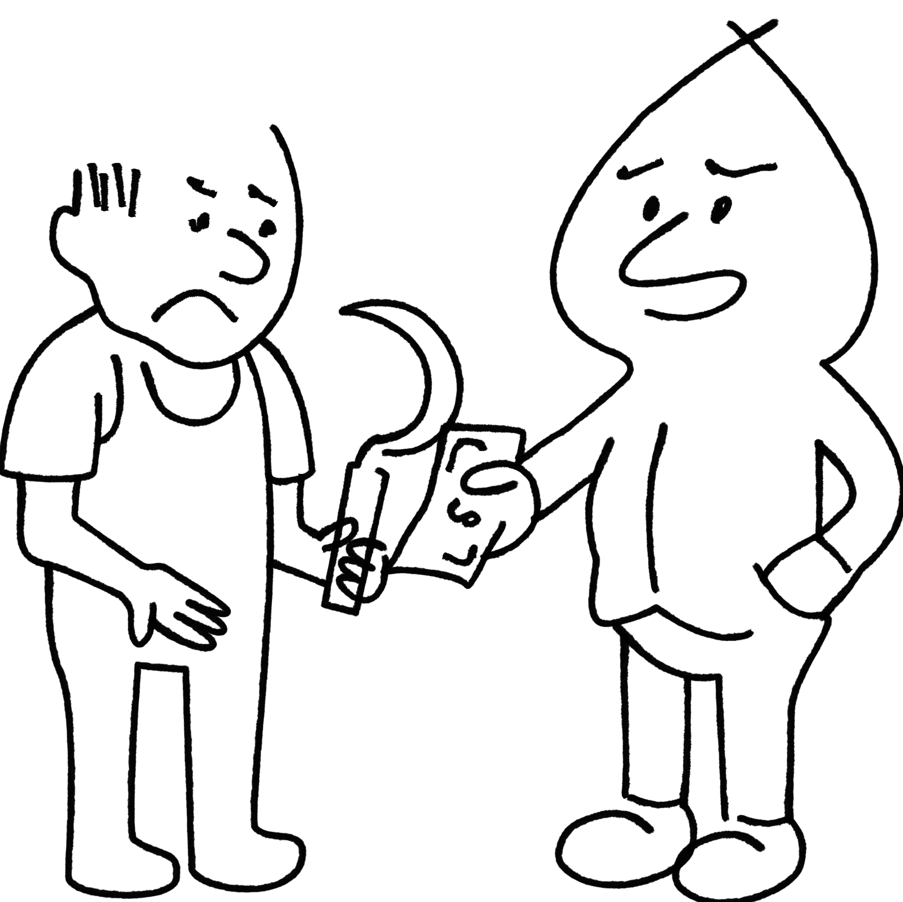 Trading a sickle for money